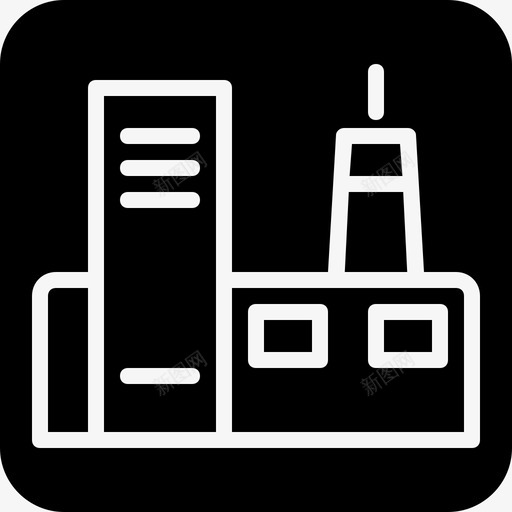 工业建筑工厂图标svg_新图网 https://ixintu.com 制造业 工业 工厂 建筑