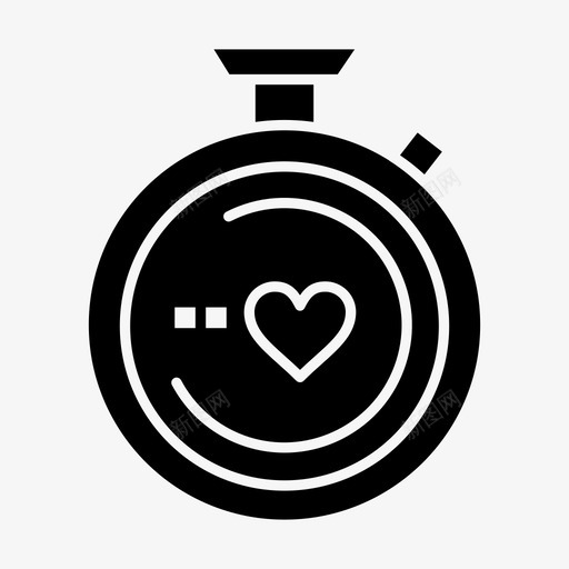 秒表快爱图标svg_新图网 https://ixintu.com 快 情人节 情人节免费矢量图标 测量 爱 秒表 计时器