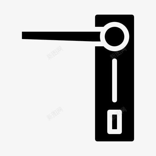 门把手门道入口图标svg_新图网 https://ixintu.com 入口 房间 锁孔 门把手 门道
