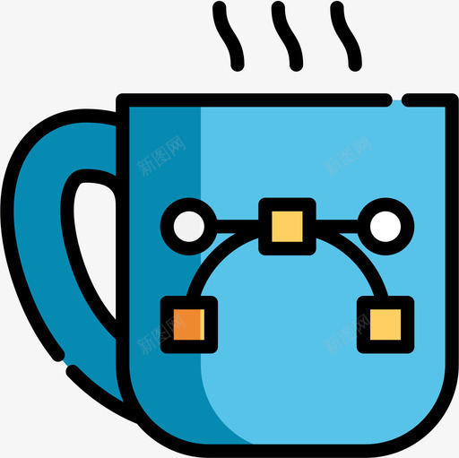 杯子平面师4线颜色图标svg_新图网 https://ixintu.com 平面设计师4 杯子 线颜色