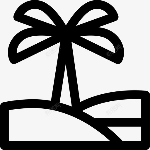 绿洲沙漠12线性图标svg_新图网 https://ixintu.com 沙漠12 线性 绿洲