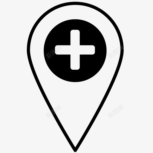 医疗地点诊所医院图标svg_新图网 https://ixintu.com 医疗地点 医院 职位 诊所