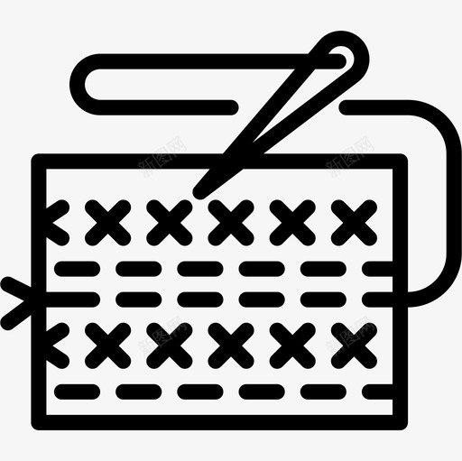缝线缝42直线图标svg_新图网 https://ixintu.com 直线 缝42 缝线