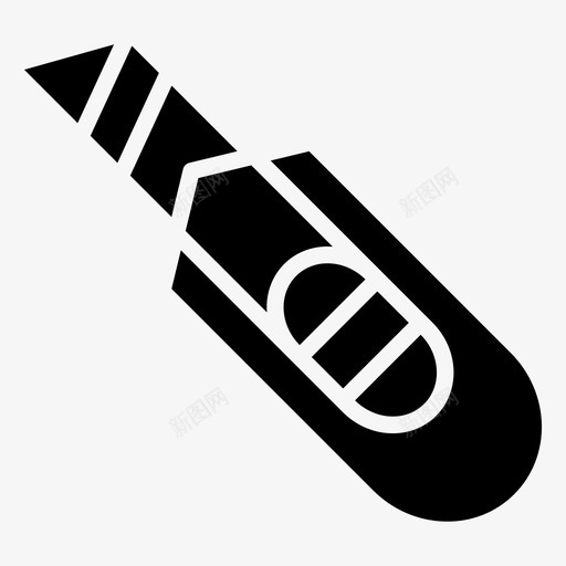 盒切割机刀片文具图标svg_新图网 https://ixintu.com 刀片 在建字形图标 工具 文具 盒切割机