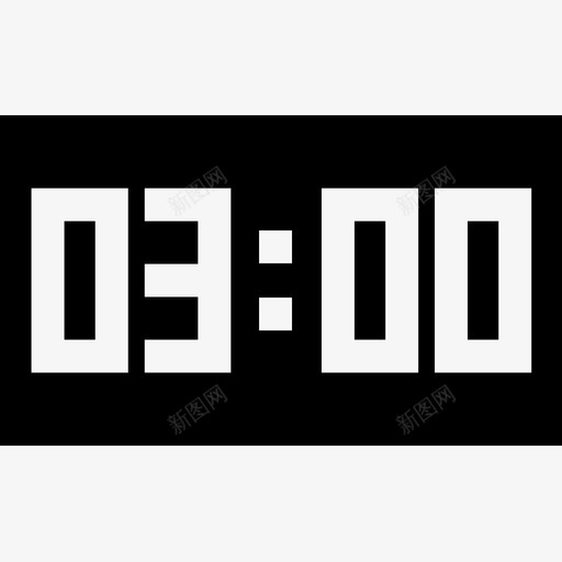 数字时钟睡眠时间5满图标svg_新图网 https://ixintu.com 数字时钟 满 睡眠时间5