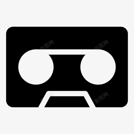 磁带音频媒体图标svg_新图网 https://ixintu.com 云计算字形图标 媒体 磁带 音乐 音频