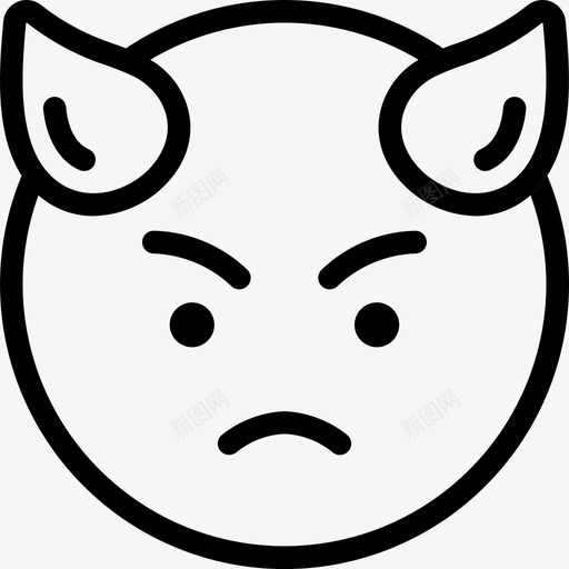 邪恶恶魔表情符号图标svg_新图网 https://ixintu.com 恶魔 笑脸 脸 表情符号 邪恶