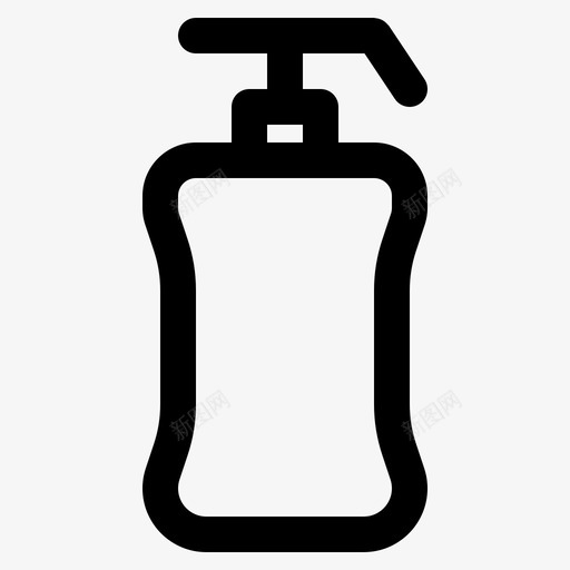洗发水理发店分配器图标svg_新图网 https://ixintu.com 分配器 洗发水 液体 理发店 理发店轮廓