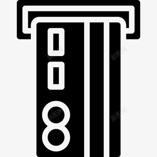 Atm机电子商务84填充图标svg_新图网 https://ixintu.com Atm机 填充 电子商务84