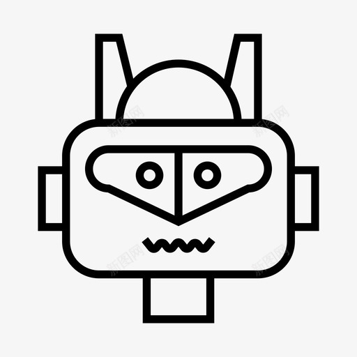 机器人人工半机器人图标svg_新图网 https://ixintu.com 人工 半机器人 智能 机器人 机器人头线