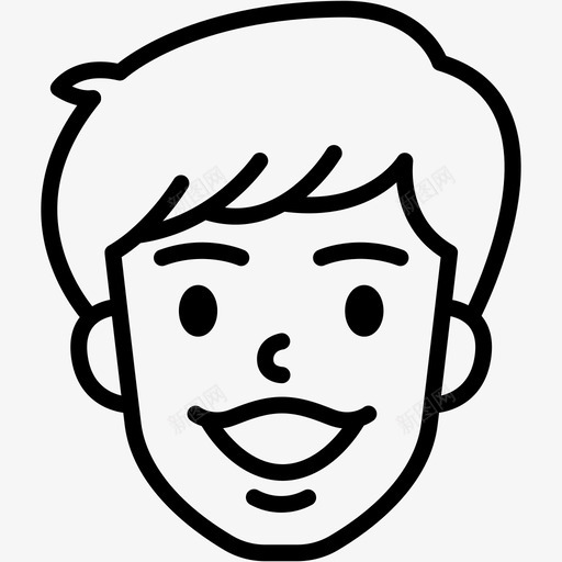 v表情情感图标svg_新图网 https://ixintu.com v 情感 感觉 男人 男人5个表情线 表情