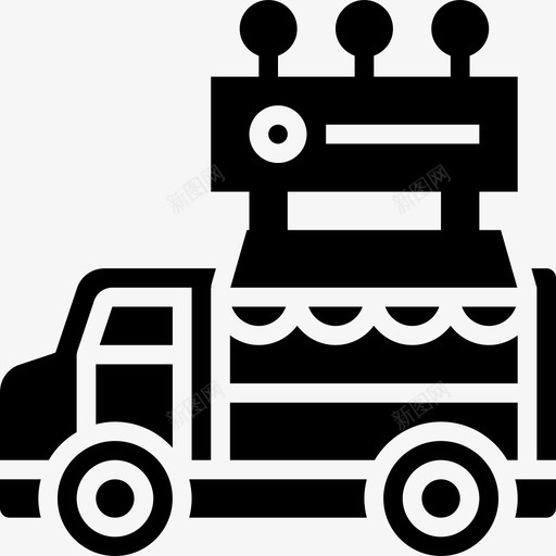 汽车街头食品和食品卡车司机4字形图标svg_新图网 https://ixintu.com 字形 汽车 街头食品和食品卡车司机4