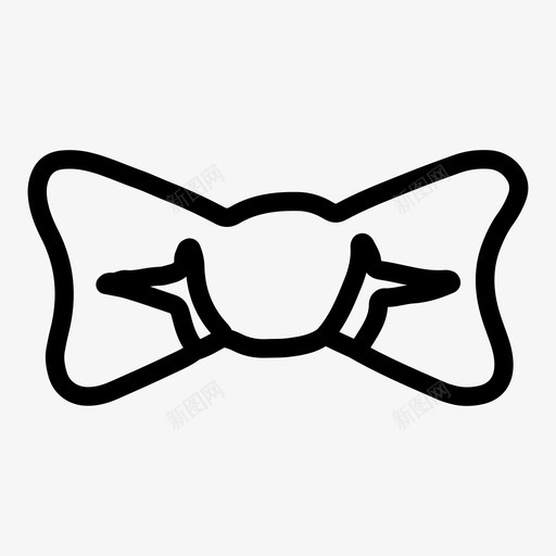 蝴蝶结服装装饰图标svg_新图网 https://ixintu.com 丝带 服装 礼物 蝴蝶结 装饰 领带