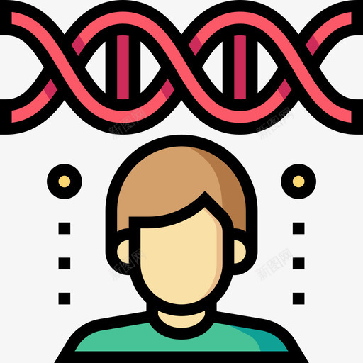 Dna医学102线性颜色图标svg_新图网 https://ixintu.com Dna 医学102 线性颜色