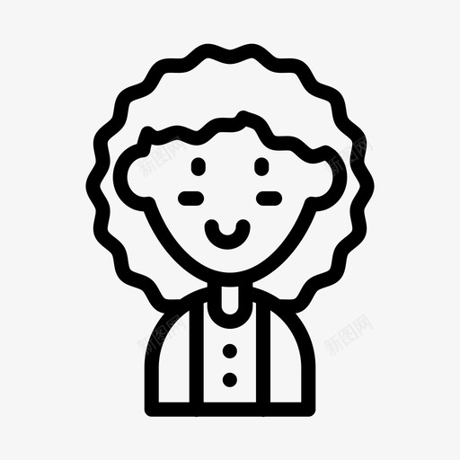 非洲女孩阿凡达卷发吊带图标svg_新图网 https://ixintu.com 卷发 吊带 非洲女孩阿凡达