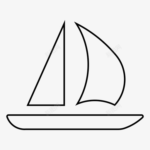 帆船航海船图标svg_新图网 https://ixintu.com 帆船 航海 船 运动