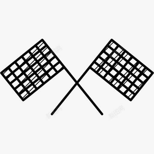 比赛旗终点线运动图标svg_新图网 https://ixintu.com 比赛旗 终点线 运动