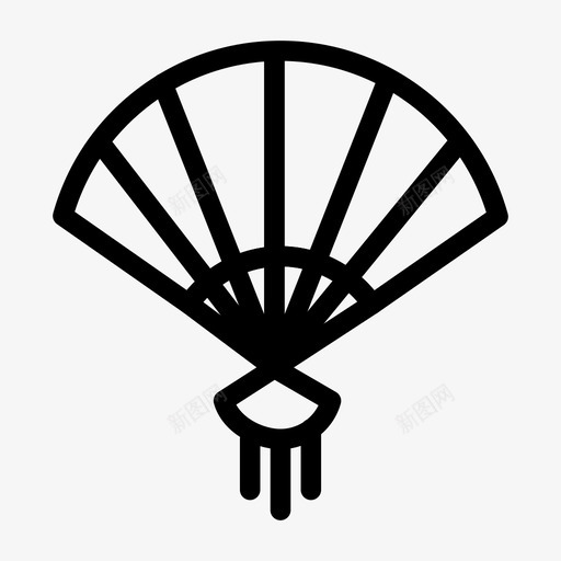手扇中国新年图标svg_新图网 https://ixintu.com 中国 中国新年 手扇 新年