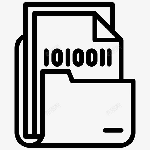 脚本文件夹二进制代码图标svg_新图网 https://ixintu.com 二进制 代码 程序员 编程 脚本文件夹