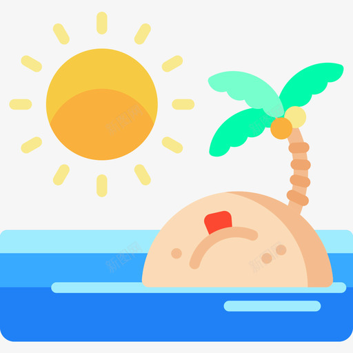 夏季158号天气平坦图标svg_新图网 https://ixintu.com 158号天气 夏季 平坦