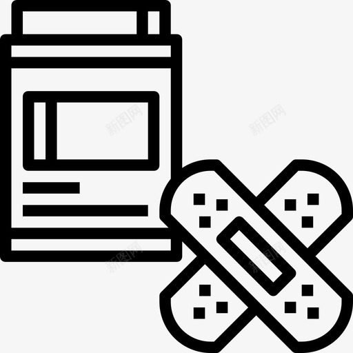 石膏药物18线性图标svg_新图网 https://ixintu.com 石膏 线性 药物18