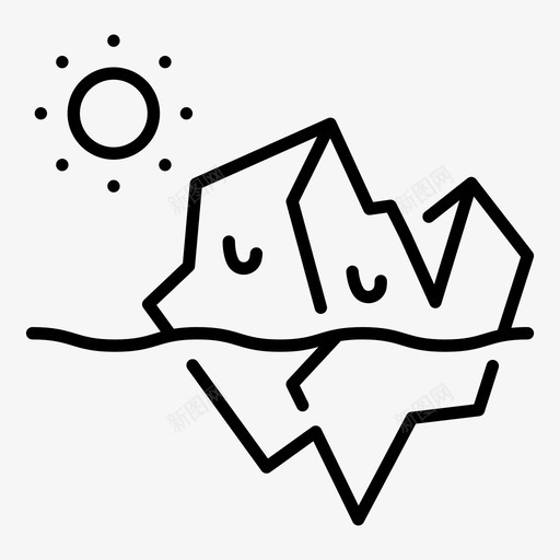 融冰全球变暖环境自然图标svg_新图网 https://ixintu.com 拯救世界 水 环境 自然 融冰全球变暖