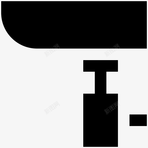 水槽浴室堵塞图标svg_新图网 https://ixintu.com 堵塞 存水弯 建筑物 排水管 水槽 水管工 浴室