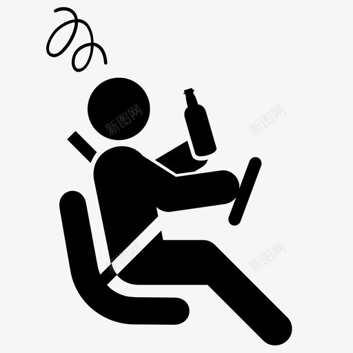 酒后驾驶汽车驾驶图标svg_新图网 https://ixintu.com 汽车 汽车收藏 道路 酒后驾驶 驾驶
