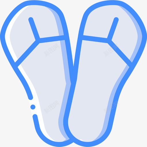 人字拖夏装蓝色图标svg_新图网 https://ixintu.com 人字拖 夏装 蓝色
