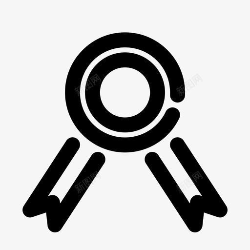 奖章徽章奖品图标svg_新图网 https://ixintu.com 丝带 奖品 奖章 徽章 随机空白粗体
