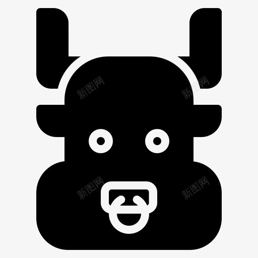 牛中国文化图标svg_新图网 https://ixintu.com 中国 中国十二生肖字形 十二生肖 文化 牛