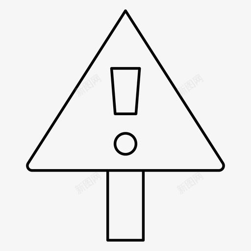 危险标牌施工图标svg_新图网 https://ixintu.com 危险 在建细线图标 施工 标志 标牌 警告