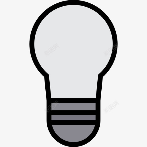 灯泡灯6线型颜色图标svg_新图网 https://ixintu.com 灯6 灯泡 线型颜色