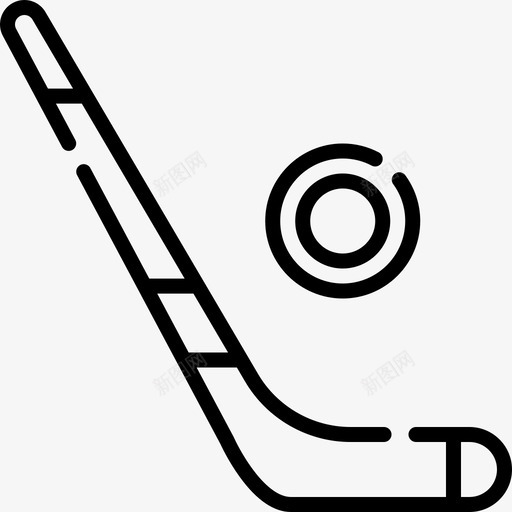冰球冬季运动17直线型图标svg_新图网 https://ixintu.com 冬季运动17 冰球 直线型