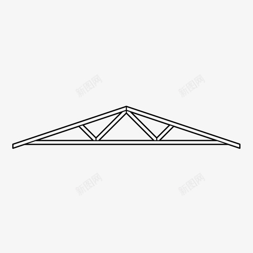 桁架桥梁工程图标svg_新图网 https://ixintu.com 屋顶 工程 木材 桁架 桥梁 结构