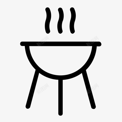 烤肉架烧烤烹饪图标svg_新图网 https://ixintu.com 加热 烤肉架 烧烤 烹饪 简单干净的圆形笔画