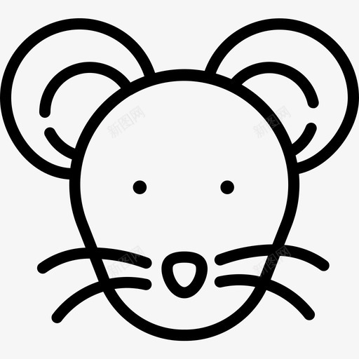鼠年动物年脸图标svg_新图网 https://ixintu.com 农历2019年 动物年 十二生肖 脸 鼠 鼠年