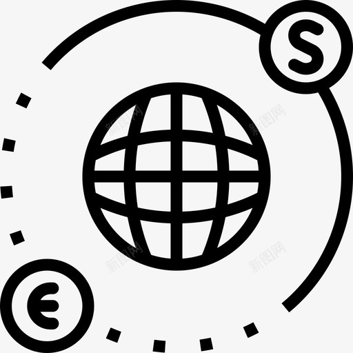 全球电网9月投资2线性图标svg_新图网 https://ixintu.com 9月投资2 全球电网 线性
