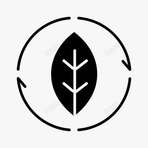 能源绿色树叶图标svg_新图网 https://ixintu.com 树叶 电力 电力工业 绿色 能源
