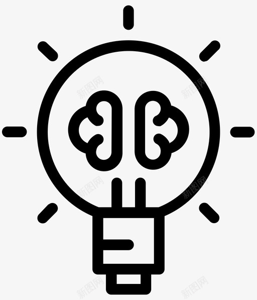 头脑风暴灯泡想法图标svg_新图网 https://ixintu.com 头脑风暴 想法 搜索引擎优化和网络清洁大纲 灯泡