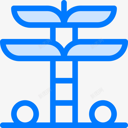 椰子树树3蓝色图标svg_新图网 https://ixintu.com 树3 椰子树 蓝色