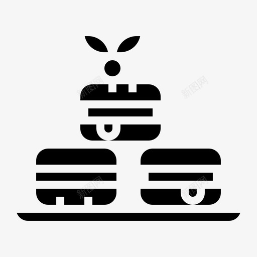马卡龙面包房甜点图标svg_新图网 https://ixintu.com 甜点 面包房 面包房固体 食物 马卡龙