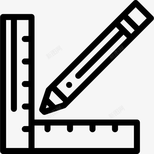 铅笔建筑19直线图标svg_新图网 https://ixintu.com 建筑19 直线 铅笔