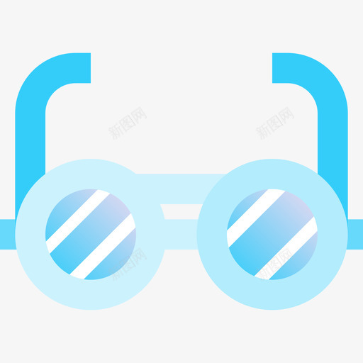 眼镜夏季29蓝色图标svg_新图网 https://ixintu.com 夏季29 眼镜 蓝色