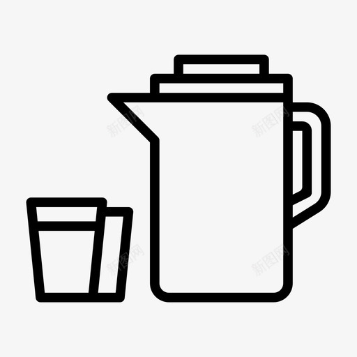饮料咖啡馆食物图标svg_新图网 https://ixintu.com 咖啡馆 水壶 食物 餐厅 饮料
