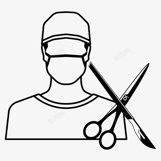 外科医生医生手术室图标svg_新图网 https://ixintu.com 医学 医生 外科 外科医生 手术室