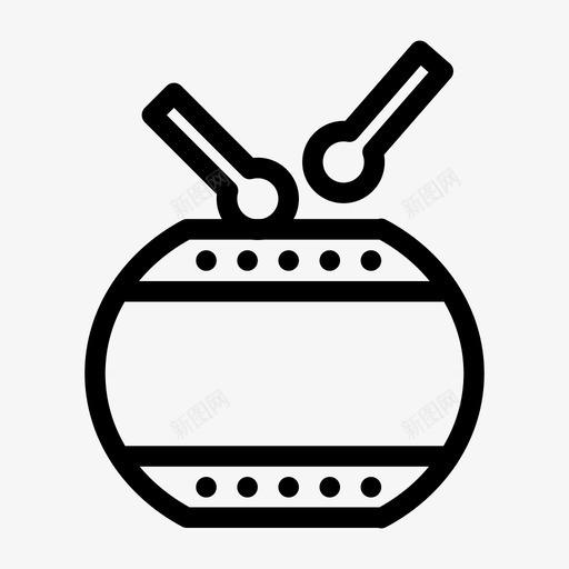 鼓庆祝中国图标svg_新图网 https://ixintu.com 中国 中国新年 庆祝 新年 鼓