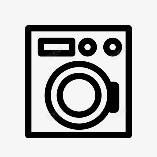 洗衣机家用电器科技图标svg_新图网 https://ixintu.com 家用电器 洗衣机 电子 科技