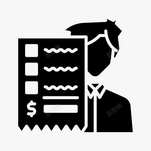 合同业务财务图标svg_新图网 https://ixintu.com 业务 合同 薪酬 财务