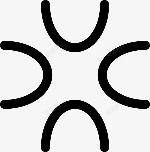 图案碰撞震中图标svg_新图网 https://ixintu.com 图案 形状纹理 波浪 爆炸 碰撞 震中